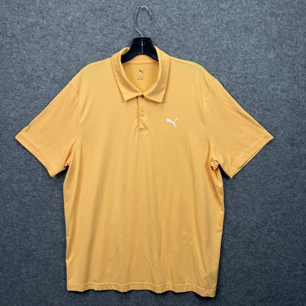 Puma Mens XL Short Sleeve Polo Shirt Apricot Orange Performance 690441-41